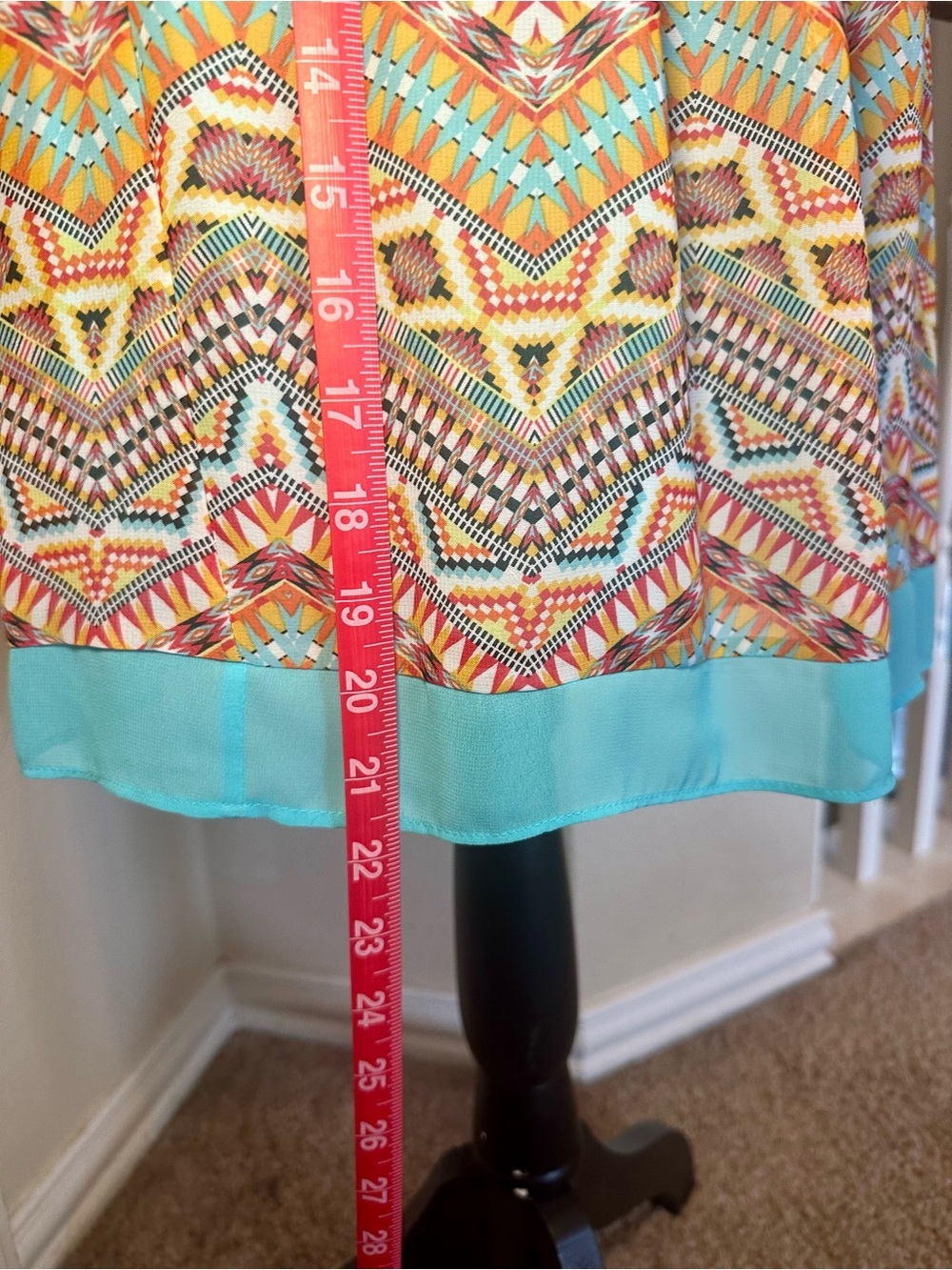 Vintage AGB Boho Festival Dress Size 6 Sheer Kimono Sleeve Tie Waist - Picture 8 of 11